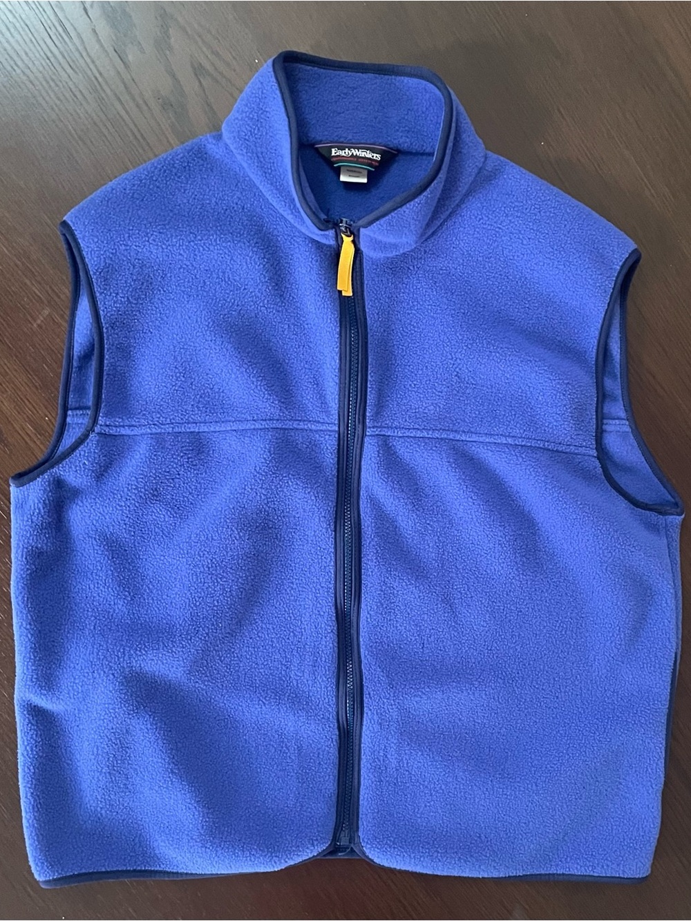 Vintage Early Winters Made In USA Fleece Vest Men's XL Cobalt Blue Gorpcore 90s